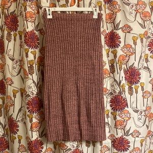 Rag & Bone Pink Knit Midi Skirt